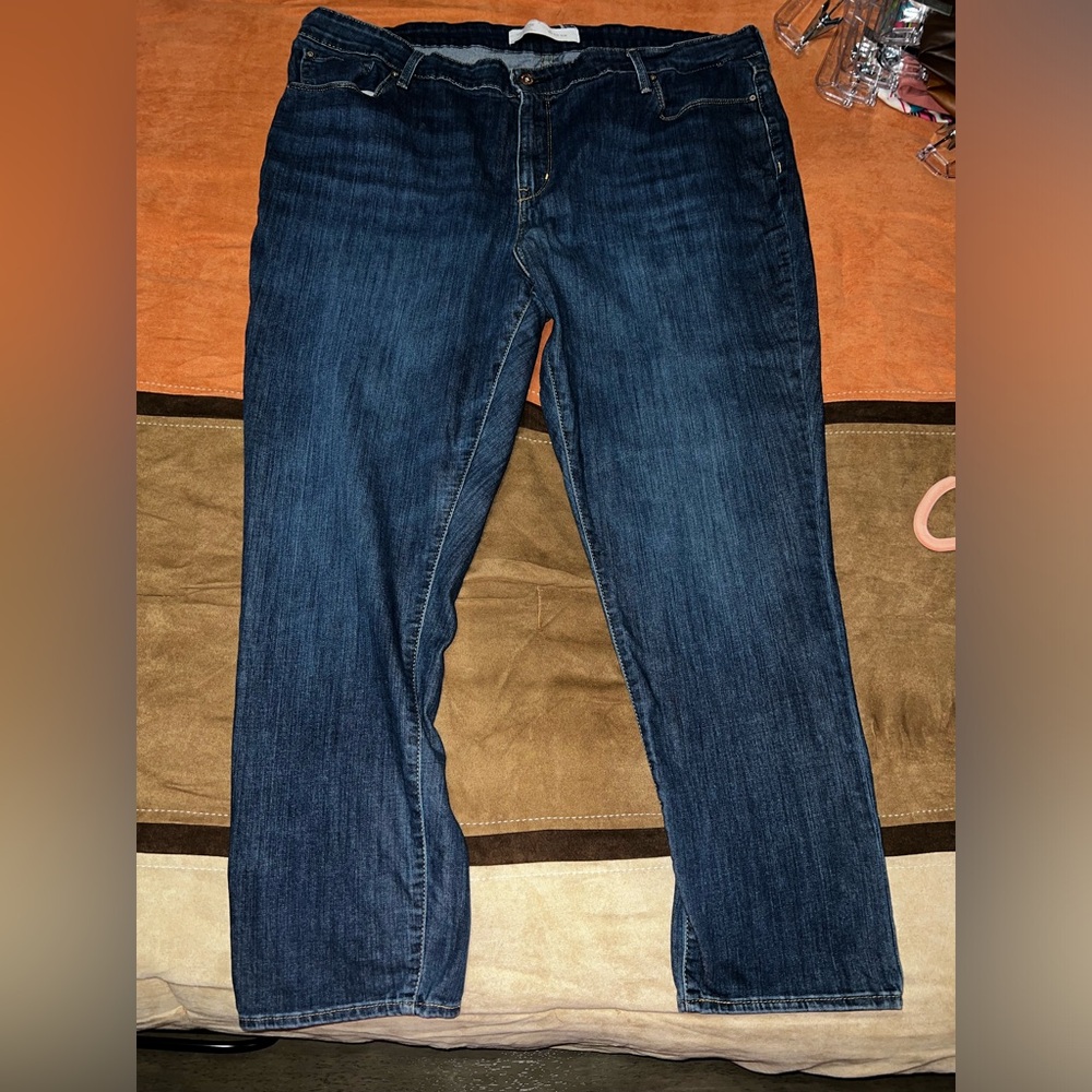 Women’s Levi Strauss Signature mid-rise slim boot-cut jeans, blue, size 24